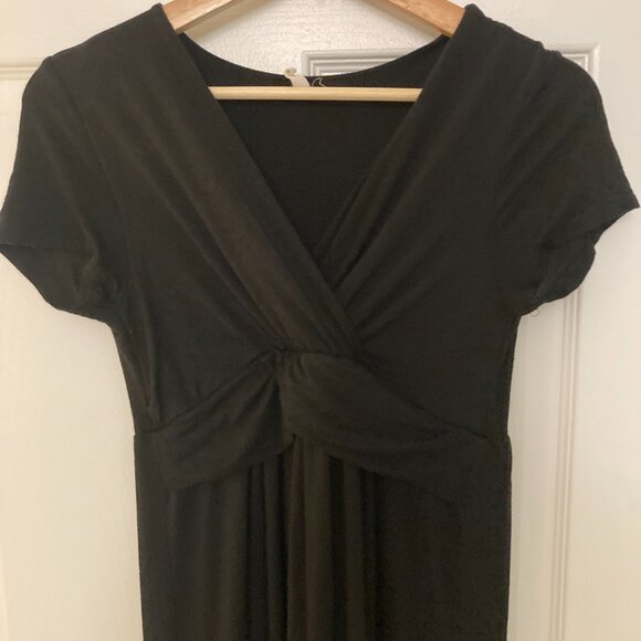 PinkBlush Black Draped Maternity and Nursing Maxi Dress - Picture 5 of 7